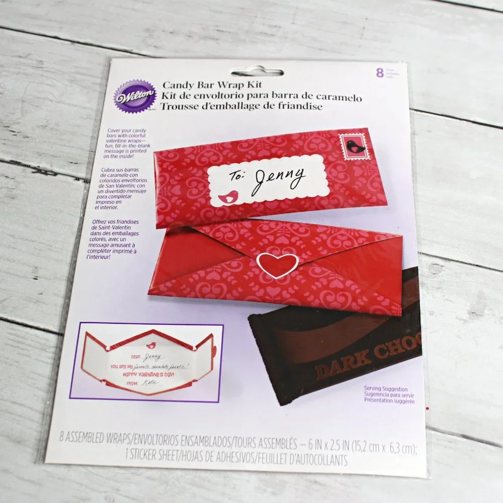 Wilton Candy Bar Wrap Kit Valentine's Day Wedding Party Favor Wrappers